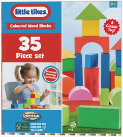 little tikes ליטל טייקס קוביות עץ צבעוניות 35 חלקים
