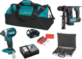 Makita הסט המושלם לכל בית! מברגת אימפקט ופטישון + אביזרים MAKITA