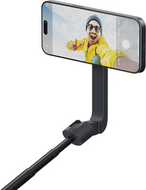 SHIFTCAM Shiftcam SnapStand Selfie מקל סלפי עם מערכת מגנטית, נפתח עד לאורך של 75 ס"מ בחר צבע שחור