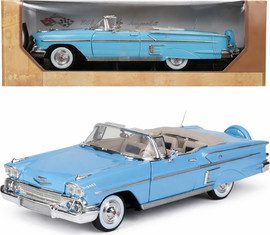 MotorMax מוטורמקס דגם 1:18 שברולט אימפלה 1958 Impala Convertible – דגם אספנות איכותי | Motormax