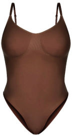 Bunny Tummy בגד גוף מחטב צבע חום כהה