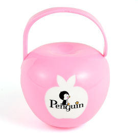 Penguin קופסה למוצץ כחול/ורוד