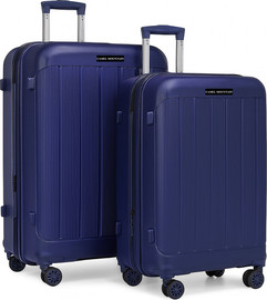 Camel Mountain Camel Mountain® Infinity Set Of Two 20 Inch and 24 Inch סט מזוודות - כחול כהה