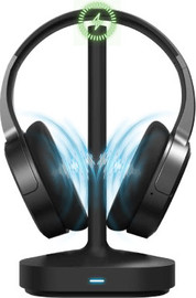 BROOKSTONE אוזניות אלחוטיות לטלוויזיה בטכנולוגיית RF לצלילים חדים במיוחד דגם BKH520