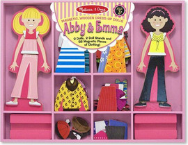 melissa and doug מליסה ודאג משחק הלבשה מגנטי Abby&amp;Emma