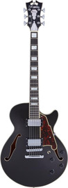 D'angelico גיטרה רבע נפח + נרתיק Premier SS BLACK FLAKE stop-bar tailpi