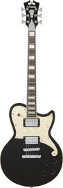 D'angelico גיטרה חשמלית + נרתיק Premier Atlantic BLACK FLAKE