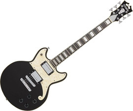 D'angelico גיטרה חשמלית + נרתיק Premier BRIGHTON BLACK FLAKE