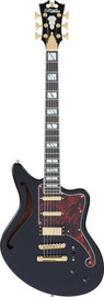 D'angelico גיטרה חשמלית + ארגז DELUXE BEDFORD BLACK w/ stop-bar