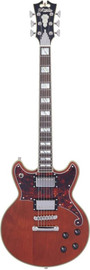 D'angelico גיטרה חשמלית + ארגז DELUXE BRIGHTON MATTE WALNUT/