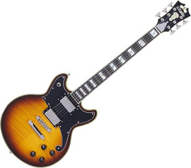 D'angelico גיטרה חשמלית + נרתיק DELUXE BRIGHTON VINTAGE