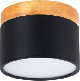 OMEGA גוף תאורה דקורטיבי צמוד תקרה Omega 10W אומגה CHIC שחור/עץ