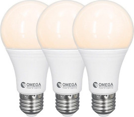 OMEGA שלישיית נורות לד A65 בסיס Omega E27 אומגה OM-A65-17W-W-3