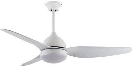 Norther מאוורר תקרה לפרגולה 50" כולל שלט ותאורת LED 20W משתנה Norther נורטר Dolphin לבן (מנוע DC)