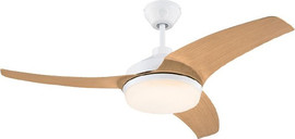 Westinghouse מאוורר תקרה "42 כולל שלט ותאורת 36W CCT LED מובנית Westinghouse ווסטינגהאוס Valeria לבן/עץ