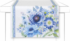 IHR ראנר לשולחן מדגם Springtime Blues בצבע  תכלת בגודל 45×150 ס"מ