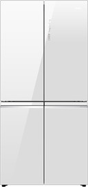 Haier מקרר 4 דלתות - 463 ליטר Haier האייר HRF-4560F זכוכית לבנה