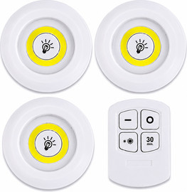 Alpinit סט 3 ספוטים LED עם שלט רחוק