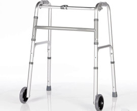 Orthowell הליכון מתקפל מקצועי עם 2 גלגלים – יציבות וניידות קלה לשיקום והליכה בטוחה