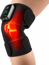 PhysioMed מעסה חשמלי - מכשיר עיסוי לברך עם רטט, חימום ואור אדום LED ‏660 ננומטר – נטען Type‑C