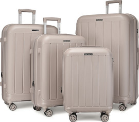 Camel Mountain Camel Mountain® Infinity Set Of Four 20 Inch 24 Inch 28 Inch and 32 Inch סט מזוודות - קרמי שנהב