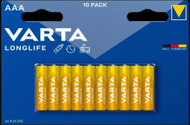 VARTA סוללות VARTA AAA - כמות בחבילה 10 יח'