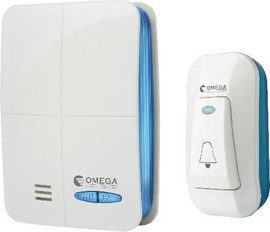 OMEGA פעמון דלת אלחוטי דיגיטלי Omega אומגה DB180-B1-BL כחול
