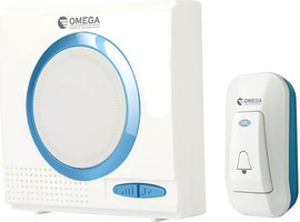 OMEGA פעמון דלת אלחוטי דיגיטלי Omega אומגה DB181-B1-BL כחול