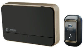 OMEGA פעמון דלת אלחוטי דיגיטלי Omega אומגה DB182-B-BK