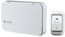 OMEGA פעמון דלת אלחוטי דיגיטלי Omega אומגה DB182-B-WH