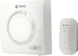 OMEGA פעמון דלת אלחוטי דיגיטלי Omega אומגה DB181-B-WH לבן