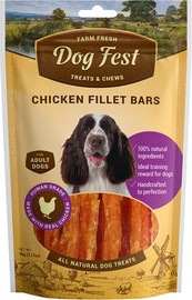 Dog Fest דוג פסט חטיף לכלבים מקלות פילה עוף 100% טבעי - 90 גרם