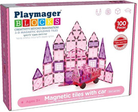 Playmager 100 חלקים ורוד - Playmager