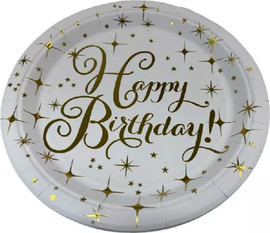 Mediland חב 10 צלחות נייר 23 סמ- דגם HAPPY BIRTHDAY