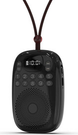 IMATRIX מיני רדיו FM משולב עם רמקול בלוטוס ונגן MP3 - צג דיגיטלי - V15
