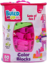 Grow שק 80 לבני הרכבה (ורוד) Build me Up