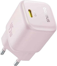 BASEUS מטען קיר מהיר Baseus USB-C בזאוס PicoGo GaN Fast Charger 1C 45W EU Baby Pink