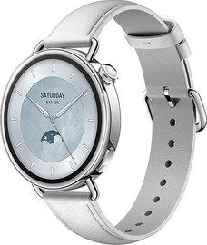XIAOMI שעון ספורט חכם 41 מ"מ Xiaomi שיאומי Watch S4 Leather Strap לבן