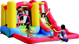 Happy Hop מתקן מתנפח משולב לילדים Happy Hop הפי-הופ Jump & Splash Adventure Zone With Cannon 9271N