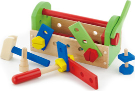 VIGA תיבת כלים פתוחה עם כלי בנייה מעץ 24 חלקים