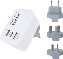 TEKNO ערכת טעינה בינלאומית 5 חלקים TEKNO. טקנו USB Type-C Charge-it