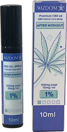WIZDOM תרסיס שמן CBD  לעיסוי שרירים WIZDOM AFTER WORKOUT