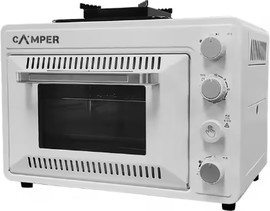 Camper תנור גז בתוספת כירה רב תכליתי כסף - CAMPER