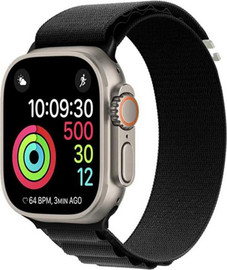 Green Lion Green Lion Alpine Loop Nylon Watch Band בצבע שחור