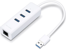 Tp-link מפצל USB 3.0 לחיבור רשת RJ45 בעל 3 חיבורי TP-Link UE330 USB 3.0