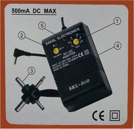 SAKAL ספק כוח  במתחים משתנים SAKAL 500mA