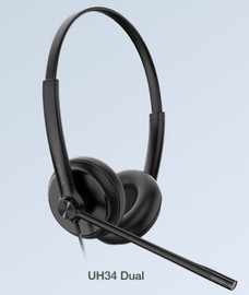 Yealink מערכת ראש שתי אוזניים Yealink UH34B USB Headset