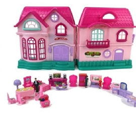 YKI MY SWEET HOME בית בובות גדול עם אביזרים