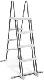 INTEX סולם דו כיווני בטיחותי עם מדרגות נשלפות 122 סמ 3 שלבים לבריכה ביתית 28076 מבית INTEX