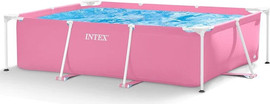 INTEX בריכת עמודים מלבנית ורודה בריכה בלבד | 220*150*60 סמ | מקט INTEX | 28266 | קפיץ קפוץ